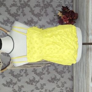 Postmark Anthropologie yellow tennis racket tank top